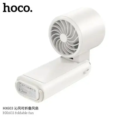 HOCO HX603 পোর্টেবল হ্যান্ডহেল্ড ফ্যান – স্মার্ট, পাওয়ারফুল ও স্টাইলিশ 🌬️
