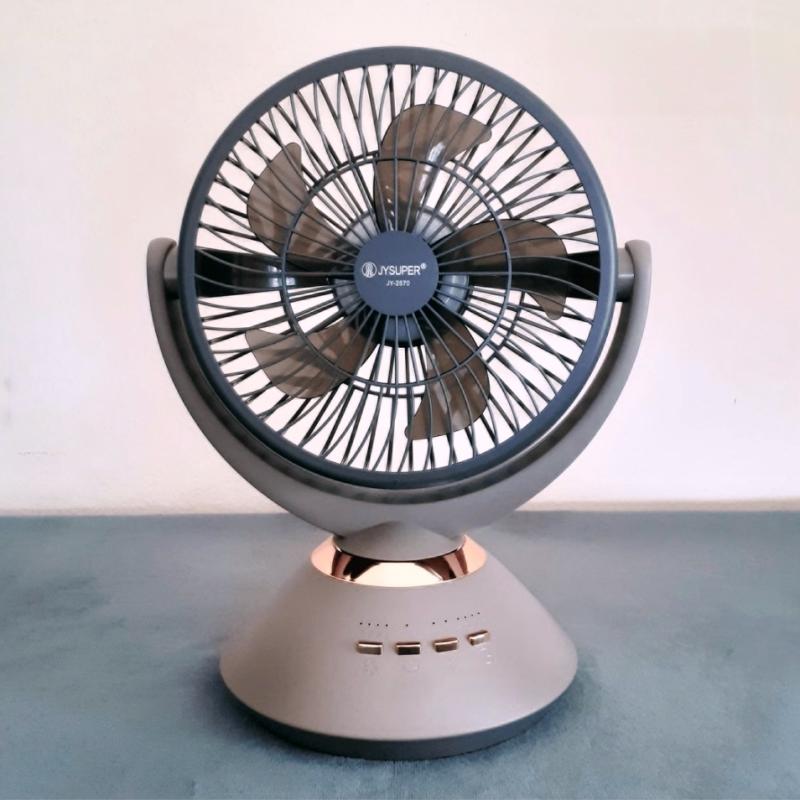 JYSUPER JY-2570 Rechargeable Fan – Long Backup Powerful Cooling 🌬️